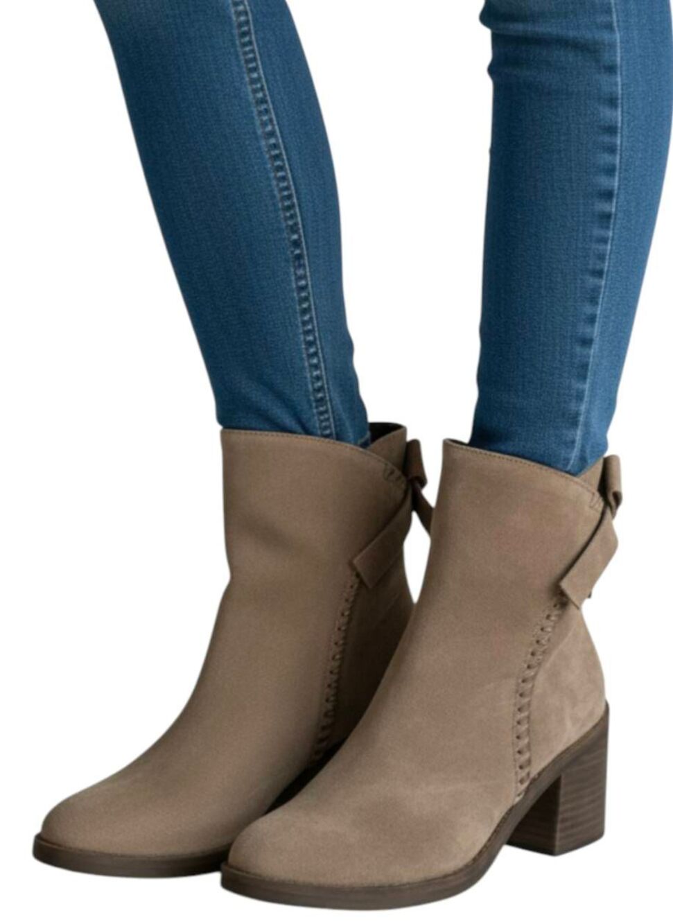 UGG Fraise Whipstitch Suede Heeled Ankle Boot Size 7